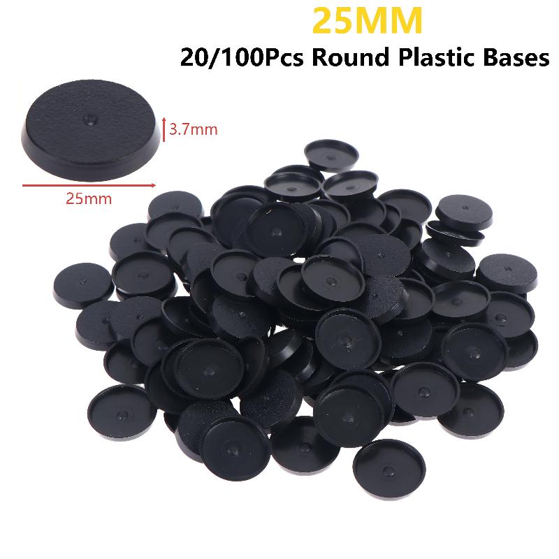 Model Figure Base - 20/100 szt. 25mm Okrągłe Bazy do
