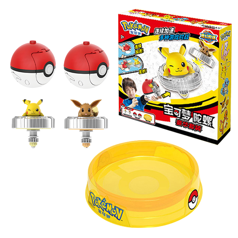 Model Kit Eevee - Walka z piłkami Pokémon, żyroskopowa bączek,