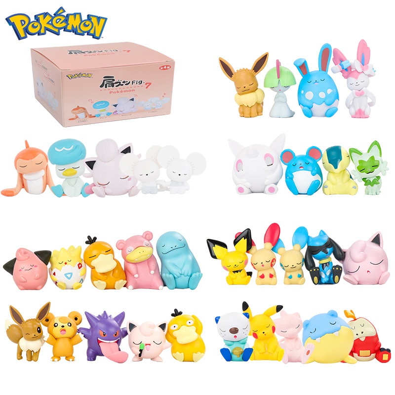 Model Kit Game - 5 sztuk/zestaw Pokemon Maushold Tatsugiri Figurki