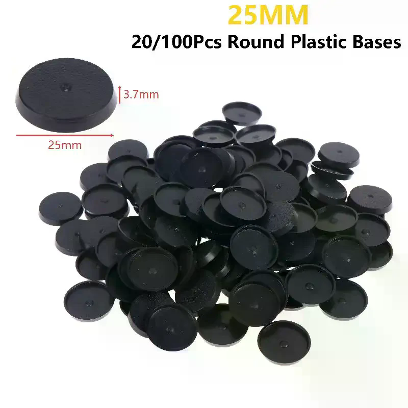 20/100 szt. 25mm Okrągłe Bazy  – Model Figure Base recenzja i cena