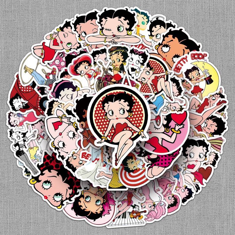 Naklejki Betty Boop, 50 sztuk, – Model Kit Girls recenzja i cena