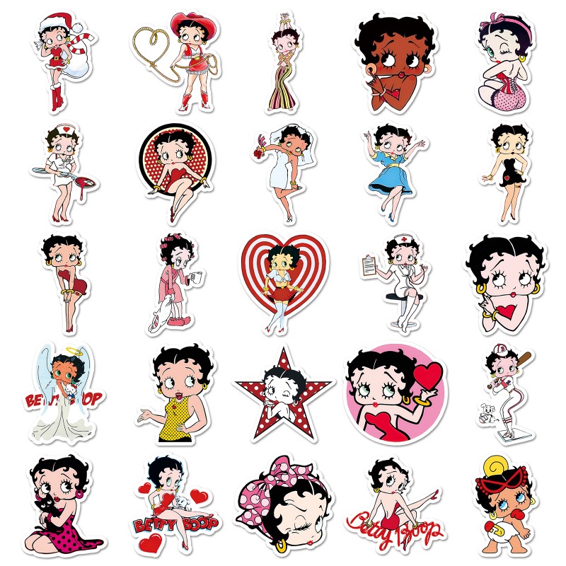 Naklejki Betty Boop, 50 sztuk, – Model Kit Girls recenzja i cena